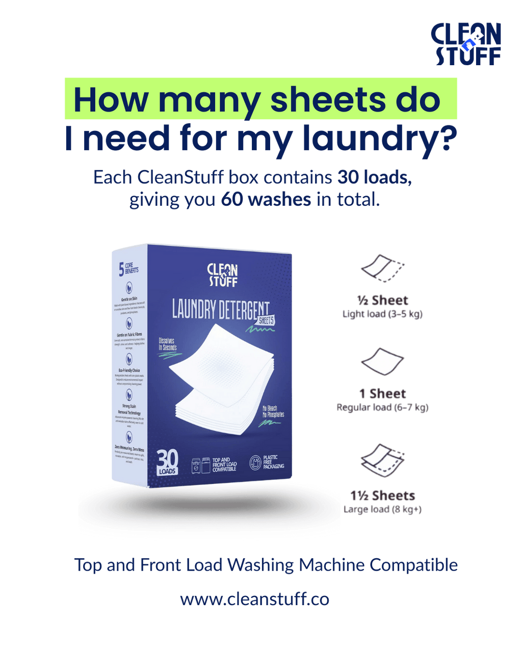 LAUNDRY DETERGENT SHEETS