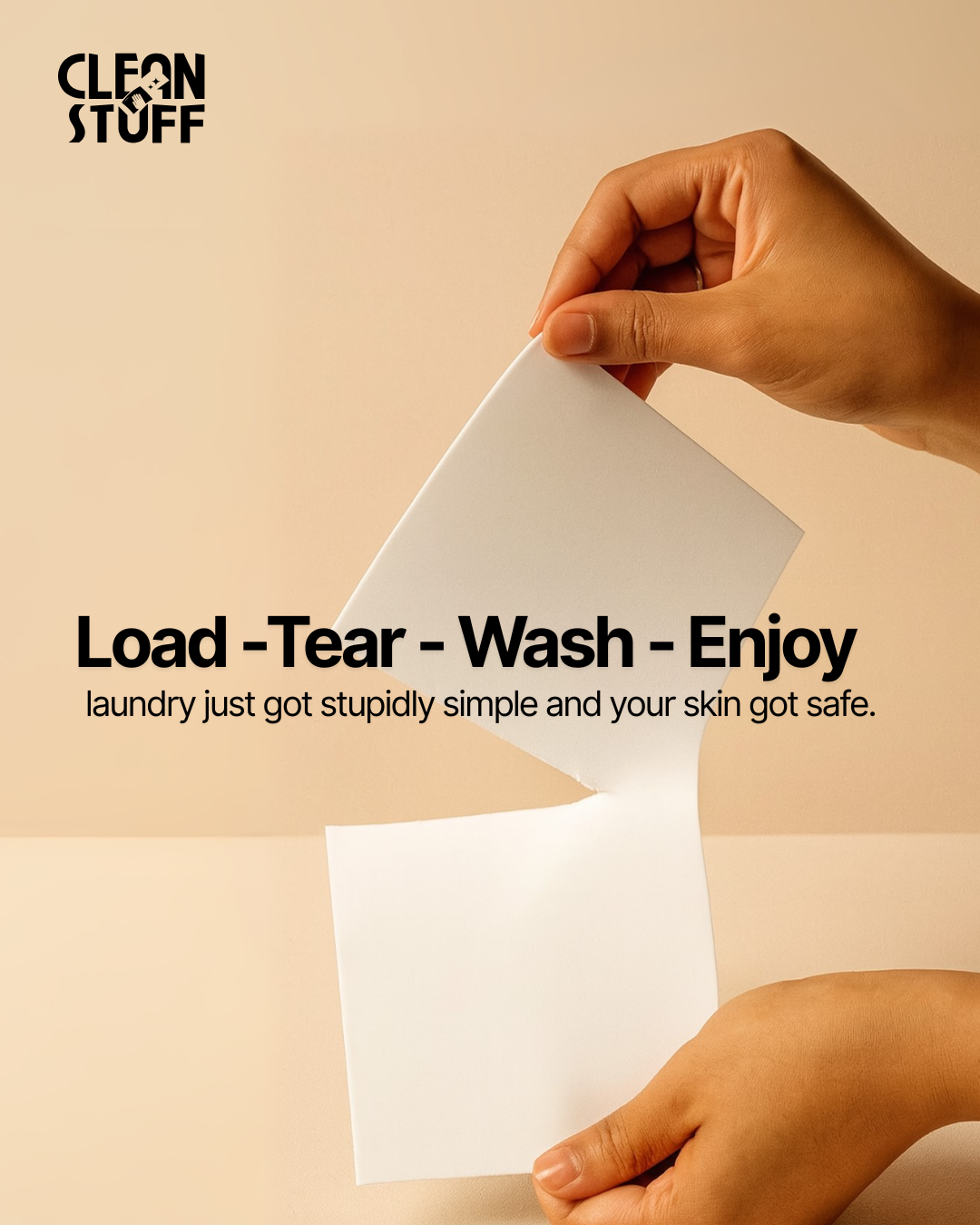 CleanStuff Laundry Detergent Sheets (Ultra-Light, Zero-Waste Laundry Solution)