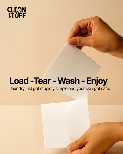 CleanStuff Laundry Detergent Sheets (Ultra-Light, Zero-Waste Laundry Solution)